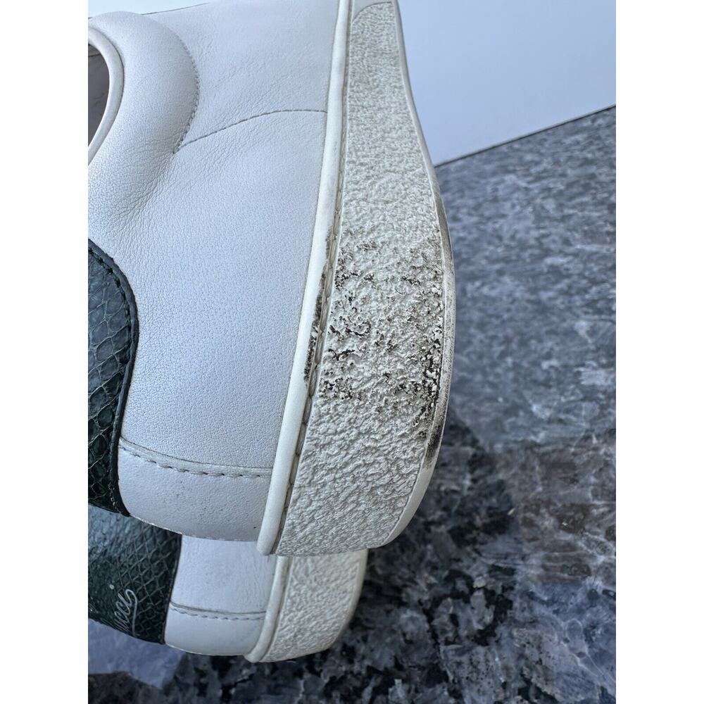 Gucci White Leather Low Top Sneakers Men’s Size 9.5 Missing Insole - Picture 4 of 15